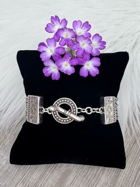 💕 BRIGHTON Silver Multi-Strand Scrolled Bracelet